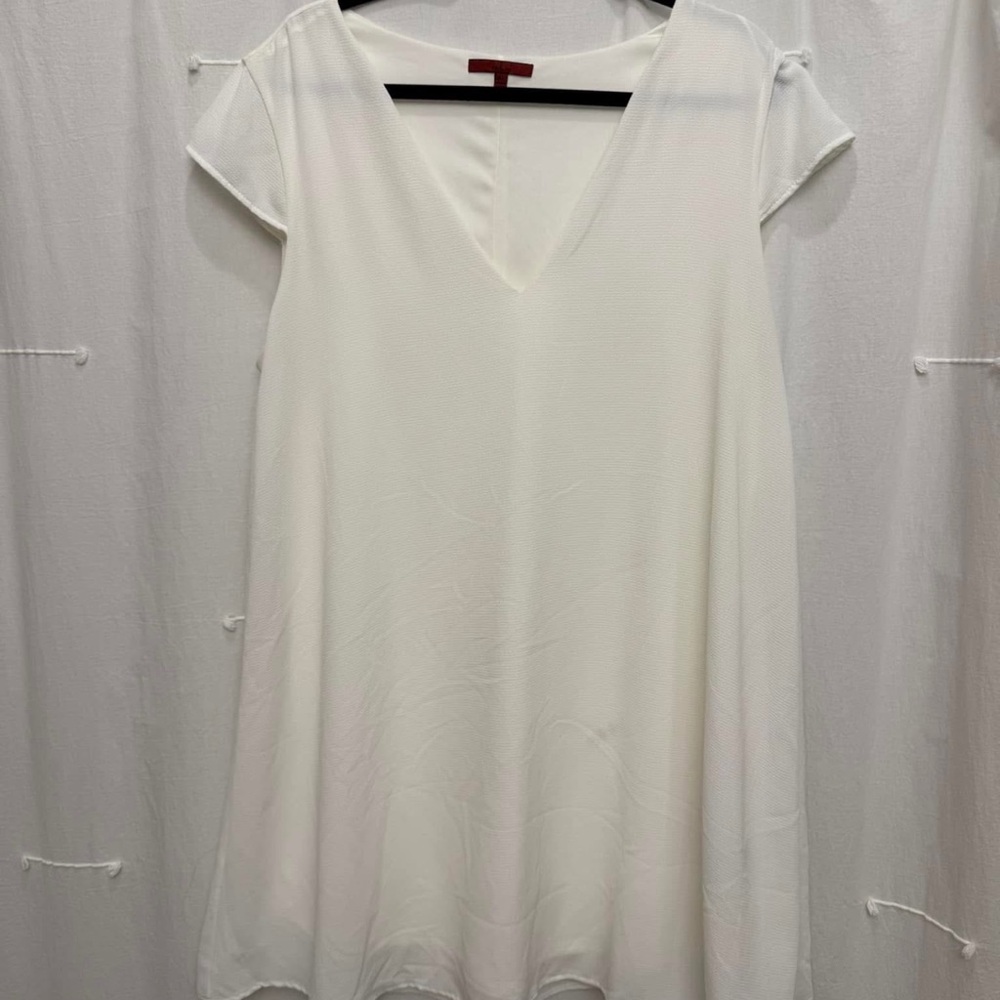 BKE White V-Neck Dress